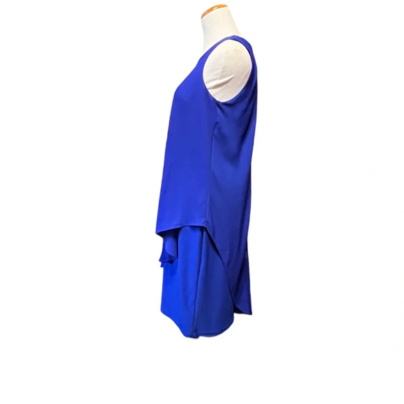 Joseph Ribkoff Cobalt Blue Sheath Dress with Chiffon Overlay - Picture 10 of 10